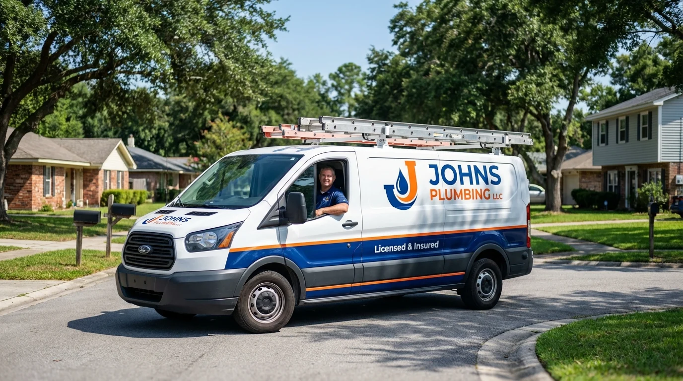 Johns Plumbing LLC service van in Balch Springs, TX