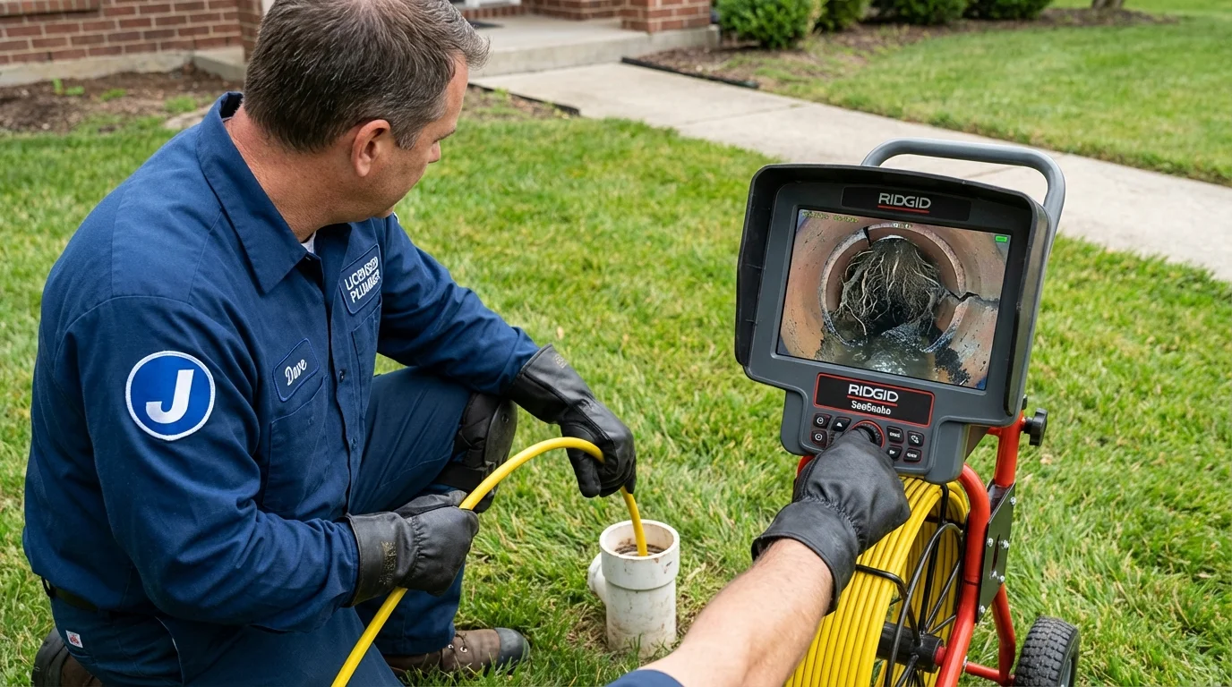 Sewer camera inspection being performed by Johns Plumbing LLC in Balch Springs